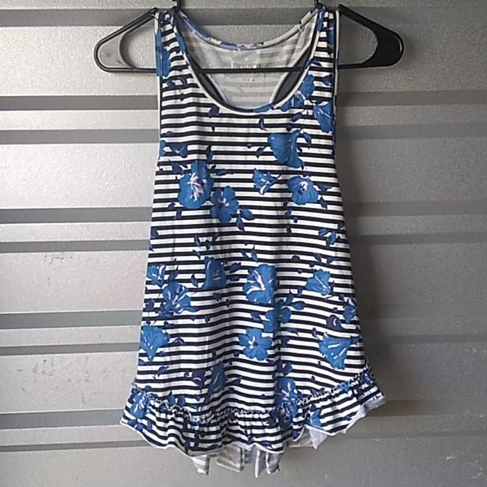 NWT Kate Spade Hibiscus stripe tank